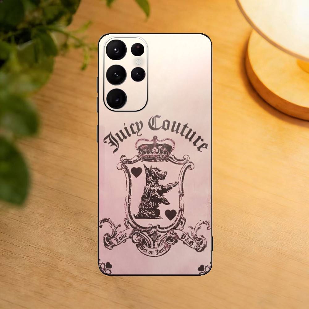 J-Juicy C-Couture Phone Case For Samsung S25,S24,S21,S22,S23,S30,Ultra,S20,Plus,Fe,Lite Black Shell