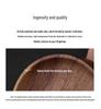 Zen Round North American Walnut Incense Holder with Agarwood Incense Sticks - Chinese Style Solid Wood Household Burner