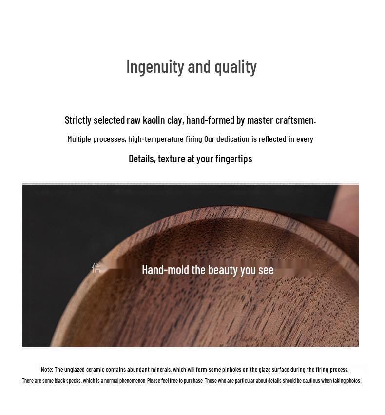 Zen Round North American Walnut Incense Holder with Agarwood Incense Sticks - Chinese Style Solid Wood Household Burner