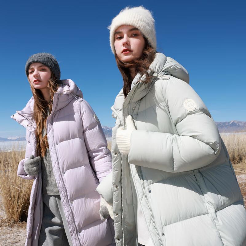 Sancai 2025 Winter Long Hooded 90% White Duck Down Puffer Jacket