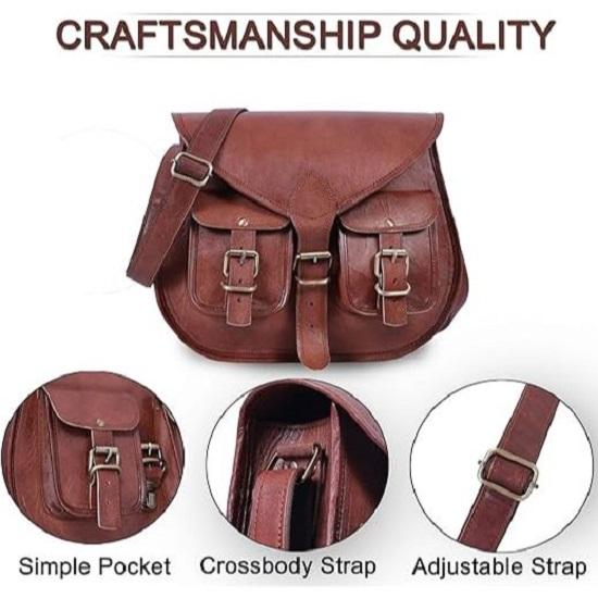 13-дюймовые женские сумки через плечо из натуральной кожи — фото 4