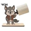 Halloween Paper Towel Holder 2Pcs Holder, Cartoon Animal Tabletop Roll Dispenser, Wooden Creative Holiday Desktop Decor Tissue Stand for Kitchen