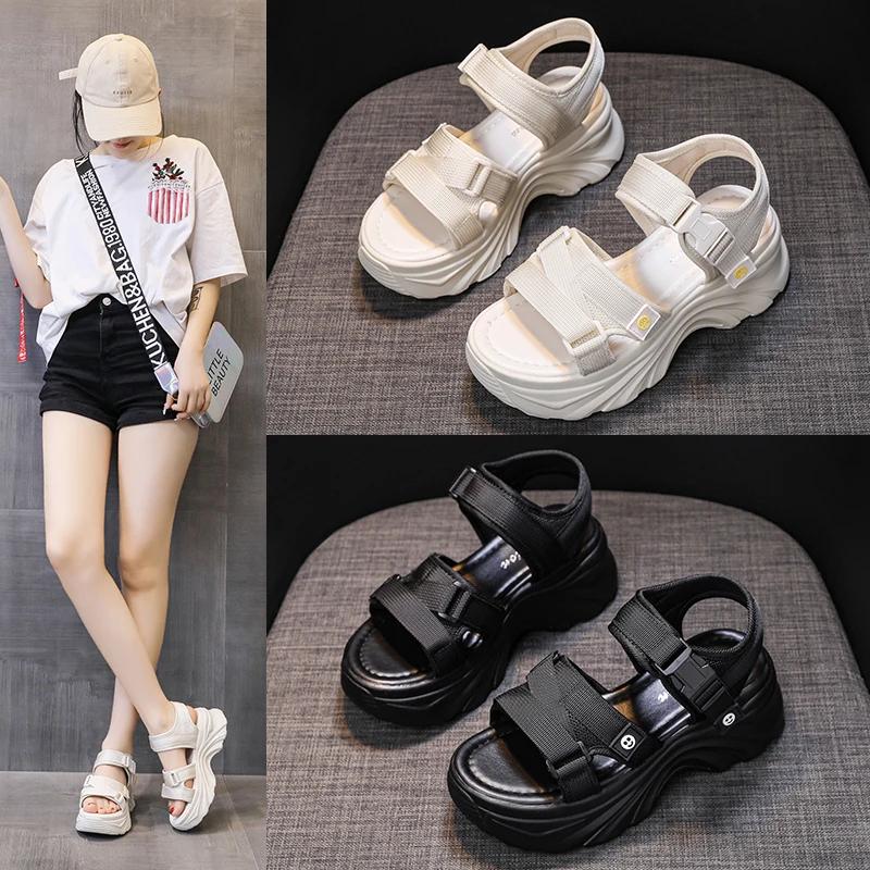 Fashion 2025 Sexy Open-toed Women Sport Sandals Wedge Hollow Out Ladies Sandals Outdoor Cool Platform Shoes Student Beach Summer Shoes