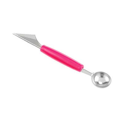 2 In 1 Fruit Dig Ball Scoop Spoon Carving Ice Cream Melon Baller Pop