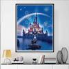 Disney Diamond Painting Classic Castle with Mickey and Minnie Romantic Theme Illustration DIY Kit Adult Arts and Crafts Home Decor and Gift