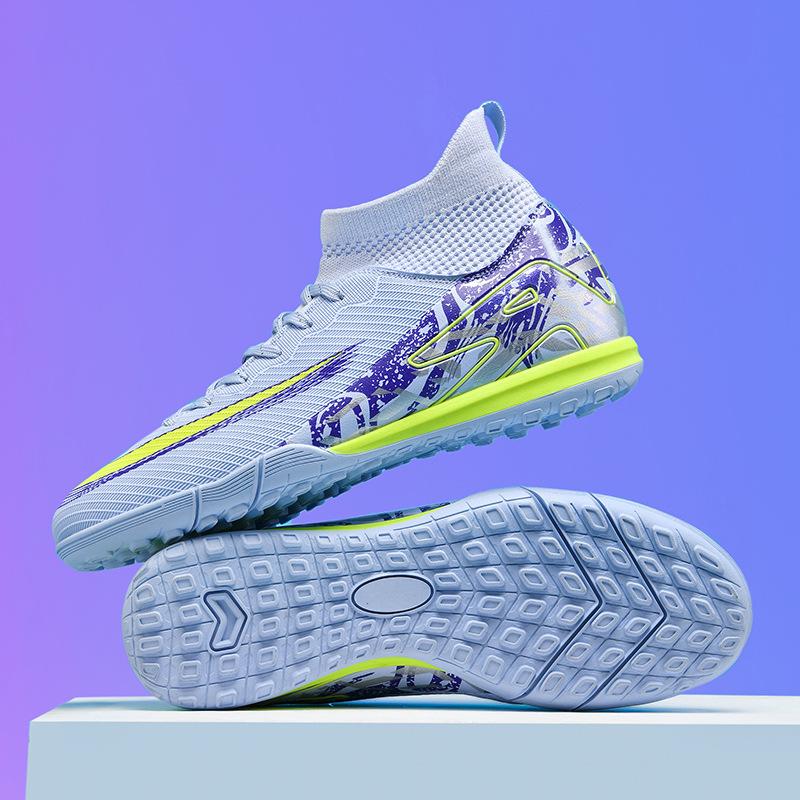Neue Außenhandel High-Top Fußballschuhe Herren Jugend Sport Outdoor MG Stollen Kunstrasen Sportschuhe
