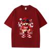 D06-52 MINISO 2026 Summer High-quality Printed Pure Cotton Shoulder Style Men's and Women's Round Neck Short Sleeved Couple T-shirt