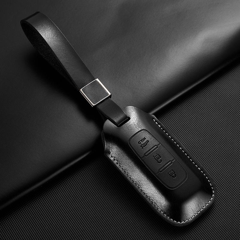 Suitable for Nissan Leather Key Cover 14th Generation Xuanyi Teana Qashqai Tan Lu Qi Juntiida Jinke Loulan Car Buckle Case