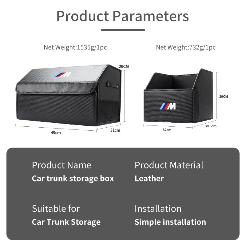 XWOWN1 2025 Hot Car Boot Organiser Storage Box Large Capacity Foldable Storage Box For BMW Series X1X4 X5 X7 G20 G38 F20 F39 F48 E46 E6