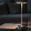 1pc Portable LED Table Lamp 3 Color Touch Control 3 Level Brightness USB Rechargeable Metal Texture Office Atmosphere Light