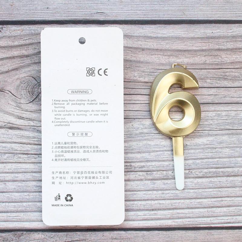 New Creative Birthday Cake Party Birthday Decoration Three-dimensional Golden Diamond Large Number Candle