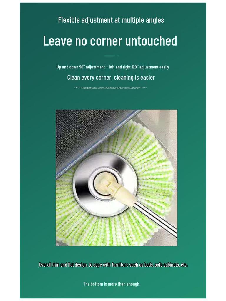 Stainless Steel Rotating Mop with Easy Lift Bucket and Hands-Free Wash