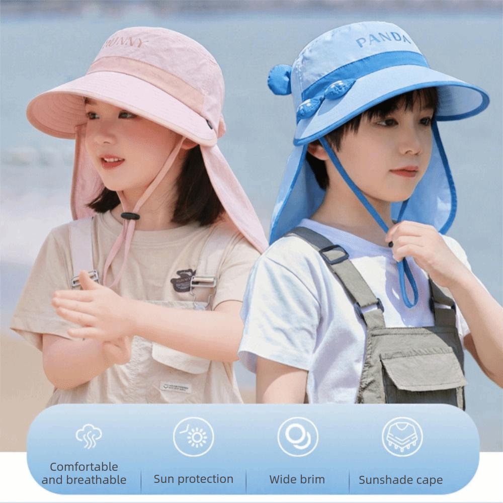 Big Brim Kids Whistle Sunscreen Hat Sun Protection Summer Sunshade Hat Children's Sun Hat Summer