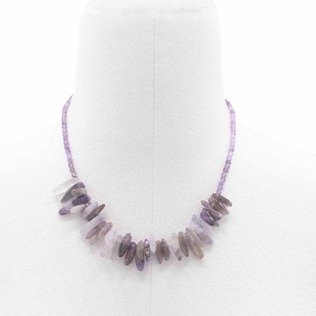 Amethyst Gemstone Necklace - Longstone Gem
