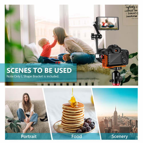 NEEWER L-Shaped Bracket Vertical QR Plate Universal DSLR Camera L Bracket with 1/4" Screw Arca-Swiss Compatible with DJI Osmo Ronin Zhiyun DSLR Camera