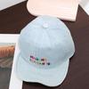 Spring & Autumn Unisex Baby Denim Hat with Embroidered Letters
