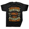 Birthday Vintage 1963 Old Gifts Vintage TShirts Summer Graphic Tshirt Streetwear Clothing Oversized Short Sleeve Tshirt