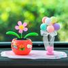 Swinging Sunflower Car Ornament - High-Temperature Resistant Interior Decoration