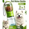 Pet Water Bottle With Feeder For Dogs And Cats Outdoor Travel Portable Plastic