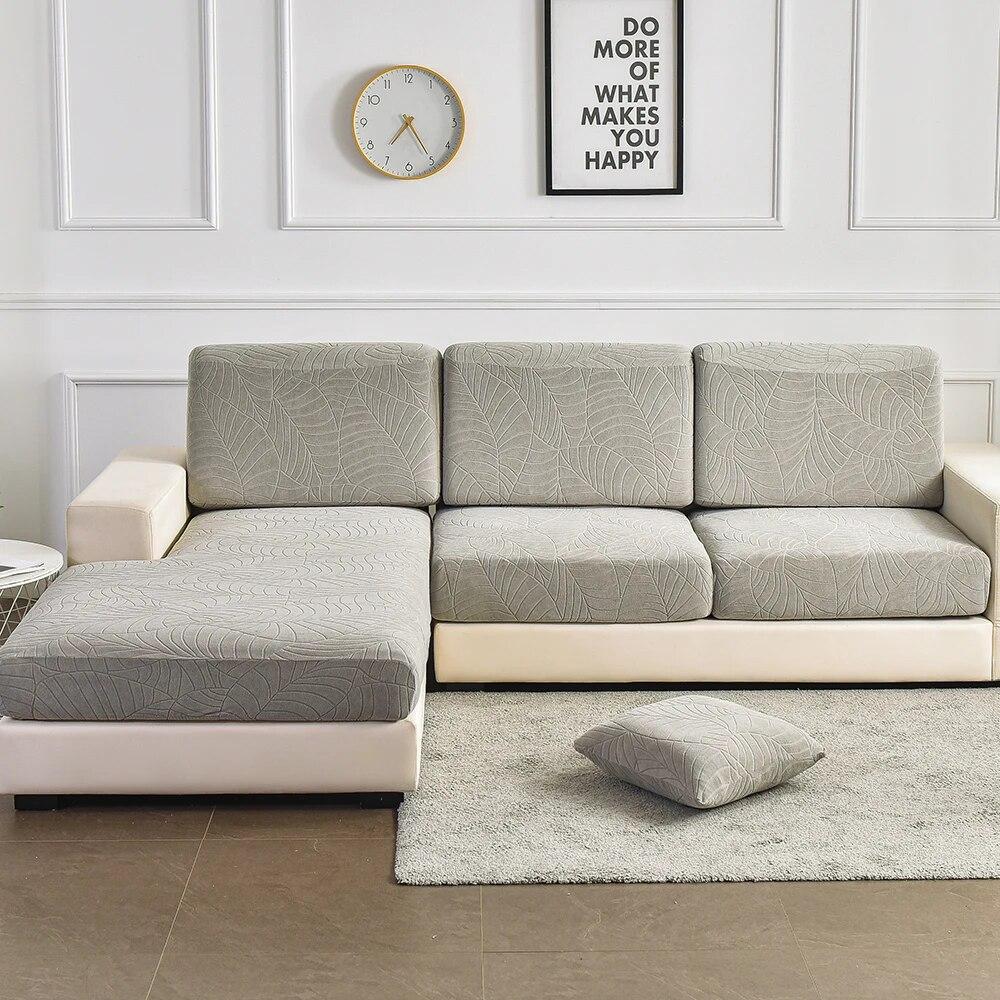 Wasserdichter Sitzkissenbezug, Jacquard, elastischer Sofabezug, verstellbarer, abnehmbarer Möbelschutz für Haustiere, Kinderstuhlbezug