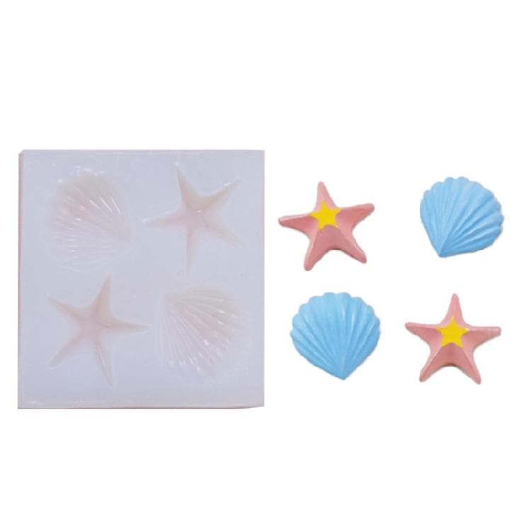 Multipurpose Silicone Craft Mold with Starfish Shell Design Perfect for Candle Soap Resin Art Craft Enthusiasts