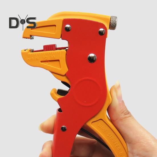 1/3 Stück Automatischer Abisolier- und Schneidewerkzeug, Schnellwechsel-Anti-Rutsch-Griff, tragbares 10-24 AWG-Abisolierwerkzeug, selbsteinstellende Stärke, 2-in-1-Kabel