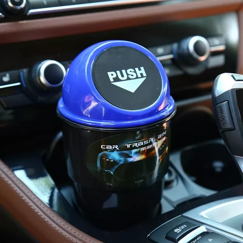 Car Trash Can Organizer Garbage Holder Automobiles Storage Bag Auto Door Seat Back Visor Trash Bin Paper Dustbin