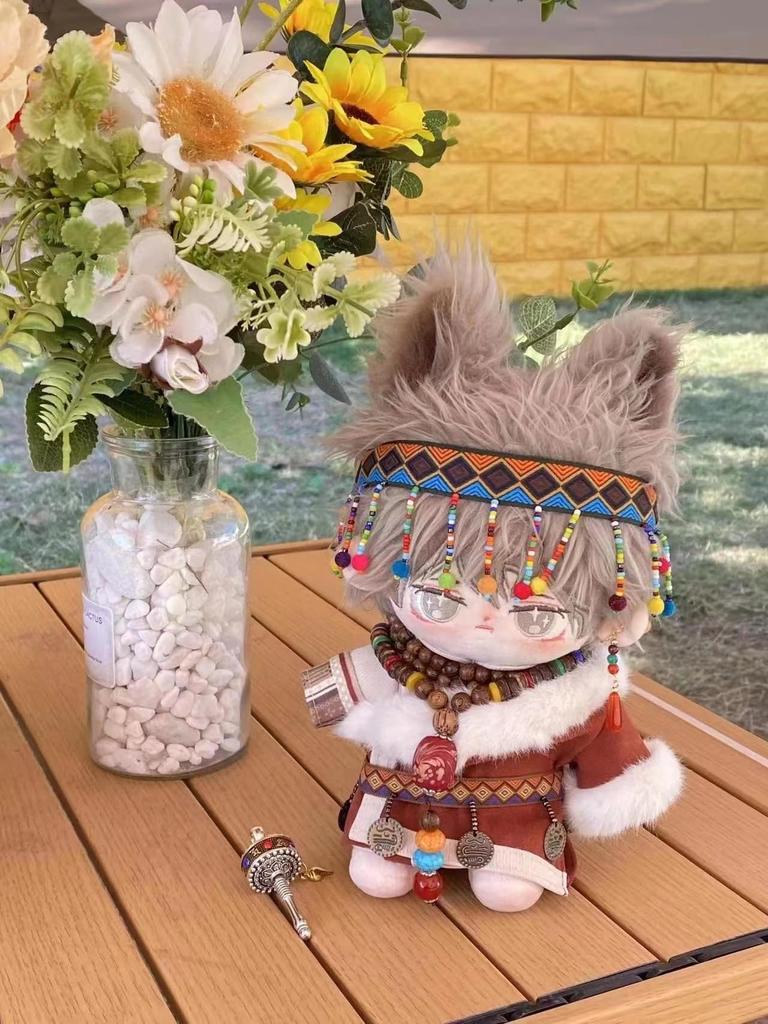 AXLUCE Plush Clothes Ethnic Costume Plush Toy Clothes 20cm Doll - - - - - (Blue)