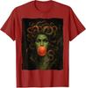 Medusa Kaugummi Feministin Griechische Mythologie Halloween T-Shirt Mythisches Monster Schlangenhaar Gorgone Lustig Fantasy Ästhetik Kleidung
