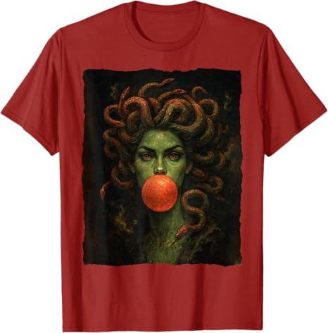 Medusa Bubblegum Feminist Greek Mythology Halloween TShirt Mythical Monster Snake Hair Gorgon Funny Fantasy Aesthetic Clothes S