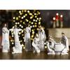 Stable Nativity Scene Statue Christmas Nativity Figurines Holy Family Collectable Decors,Table Ornament for Indoor