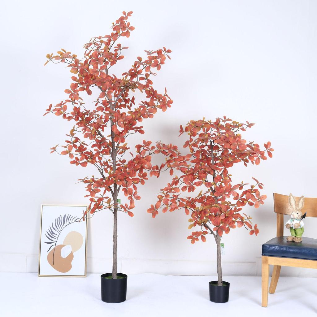 In Stock: Minimalist Indoor Fake Tree Ornament - Fukurokuju Green Plant for Mall Landscaping and Floor Decoration