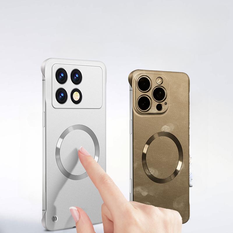 For Mi 14T Metallic Paint Frameless Hard PC Back Cover for Xiaomi 14 T 14 Ultra 13 Pro 14Pro Magnetic for Magsafe Wireless Charging Protect Cases