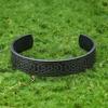 European and American Viking Rune Titanium Steel Celtic Open Bracelet, Knot Relief Retro Personalized Trend Jewelry