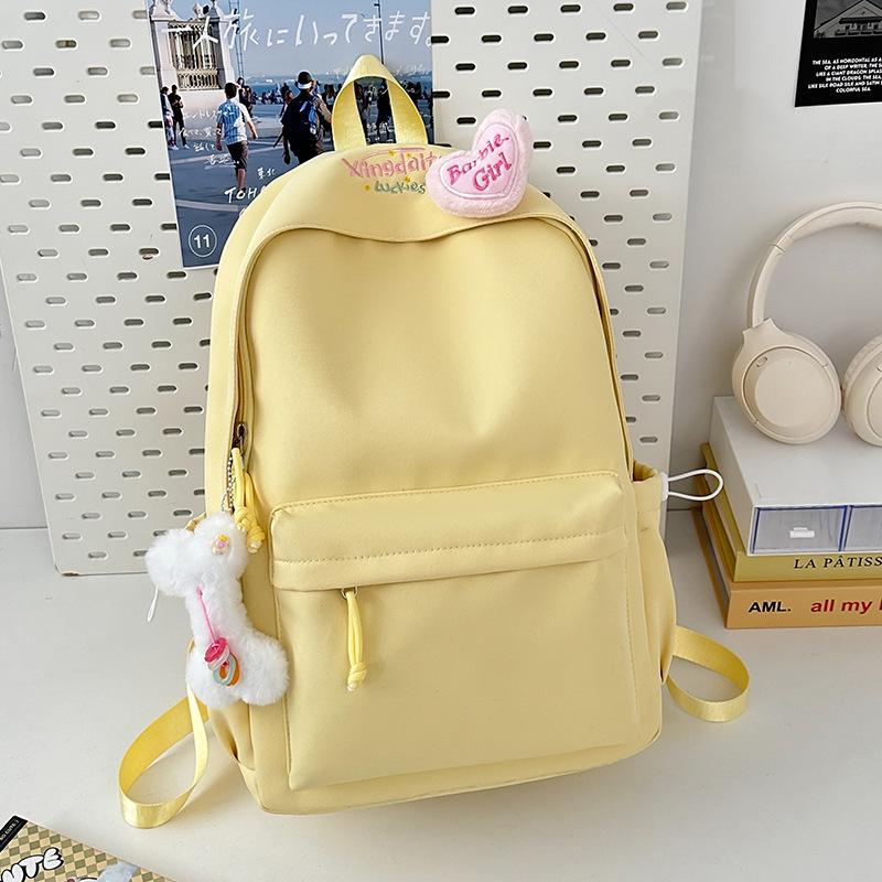 High Value Backpack Female Junior High School Student Small Fresh Girl Fashion Backpack Lightweight High School College Student Class Backpack