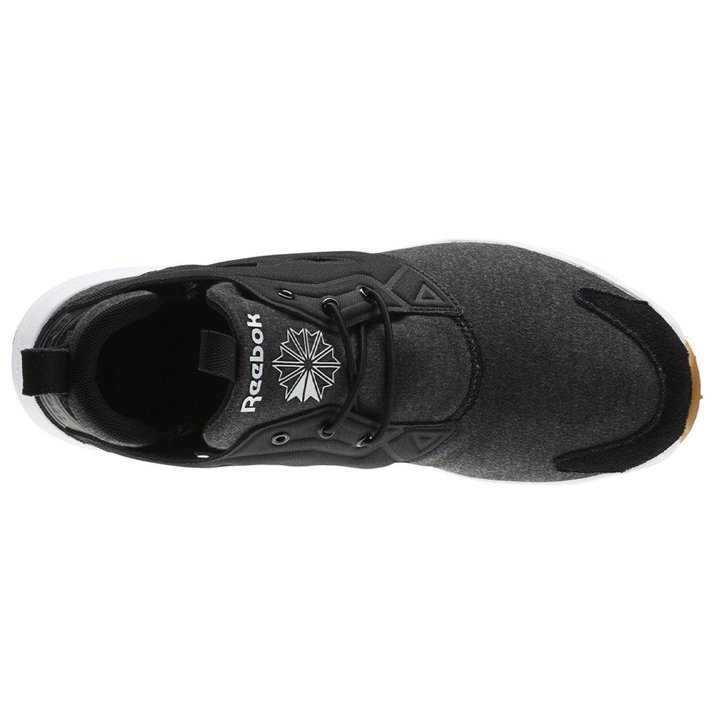 Reebok Furylite Heather Fabric Synthetic Leather Comfortable Breathable Lightweight Low Top Lifestyle Shoes Unisex sneaker Black CM9949