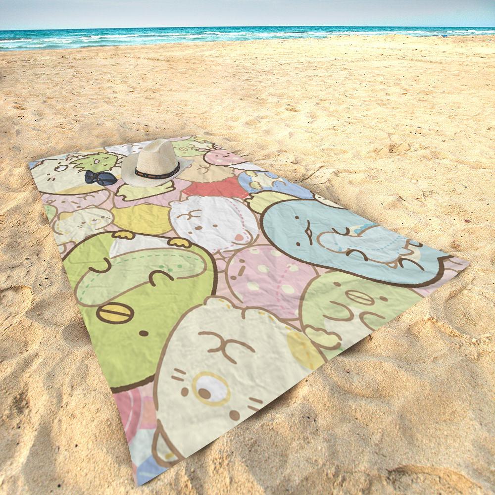 Kawaii sumikko gurashi Cartoon Beach Towel Cute Kawaii Room Decor Bath Girls Children Hand Towels For Bathroom Shower