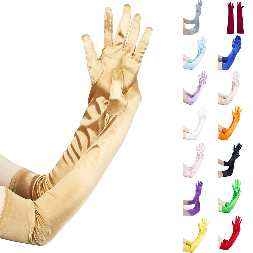 Comfortable Fit Evening Gloves Satin Gloves Elegant Design