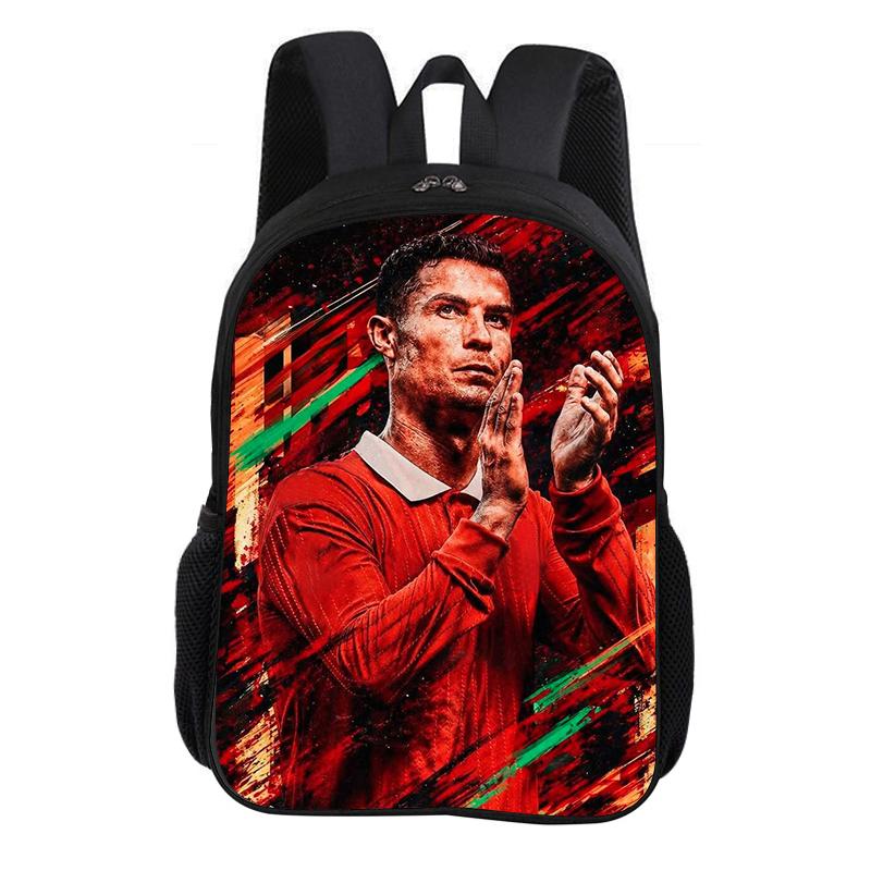 Ronaldo School Backpack CR Football Star Rucksack Child Bookbag Knapsack Fashion Schoolbag Football Sports Backpack Kids Gift
