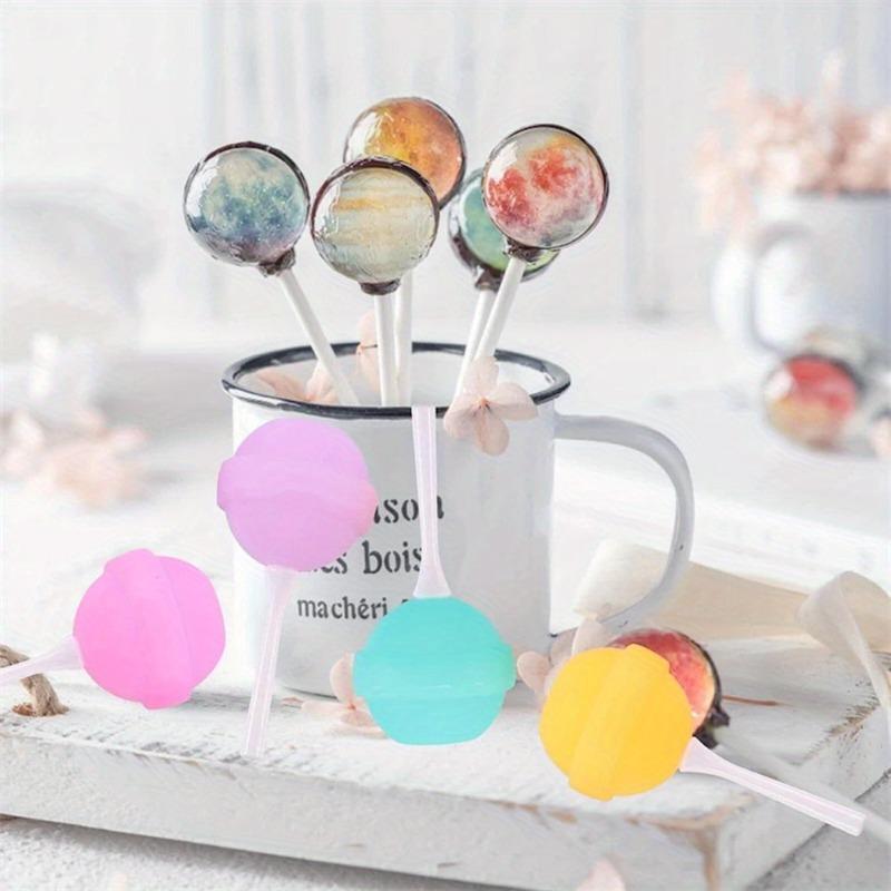 5PCS Lollipop Molds Silicone Home Ice Baseball DIY Mold Mini Ice Cream BPA Free Whiskey Bar Supplies Maker for Chocolate Dessert
