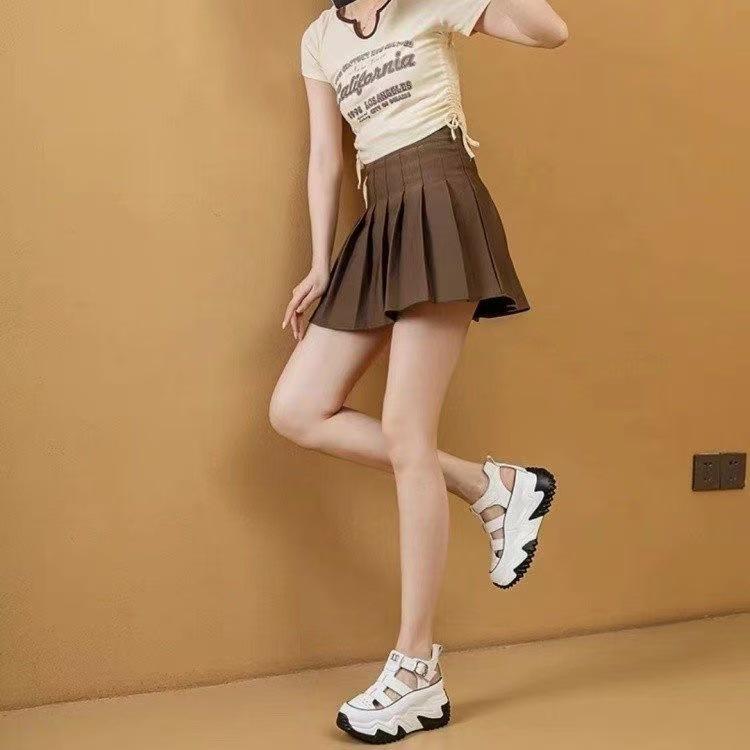Hollow platform sandals summer new small breathable casual