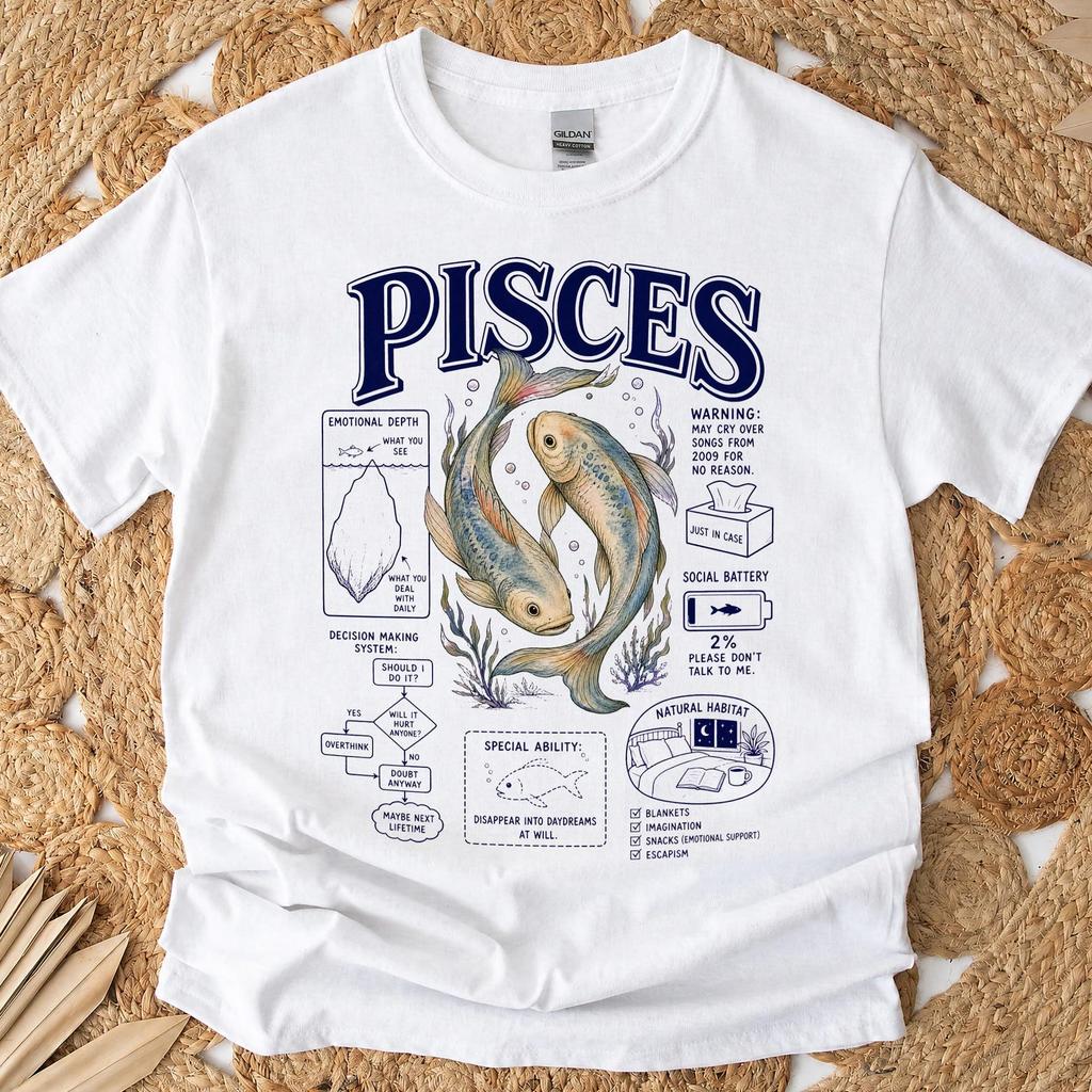 Funny Pisces Shirt - Retro Mysticism & Astrology Gift - Sarcastic Pisces Clothing