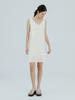 Etmont Silky Layered Sleeveless Dress Ivory