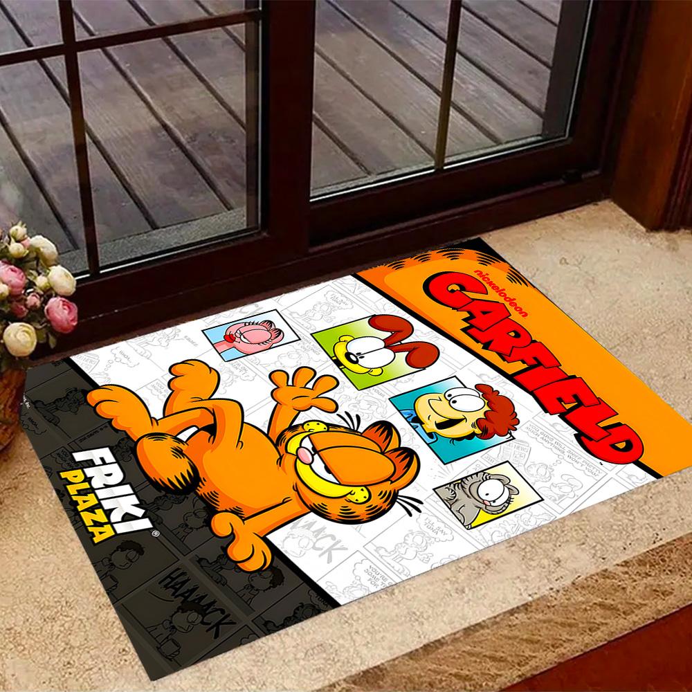 Tappeti Antiscivolo a Tema 'L'Avventura Accogliente di Garfield' - Arredamento per la Casa in Poliestere, Adatti per Camere da Letto, Soggiorni, Ingressi, Studi e Decorazioni