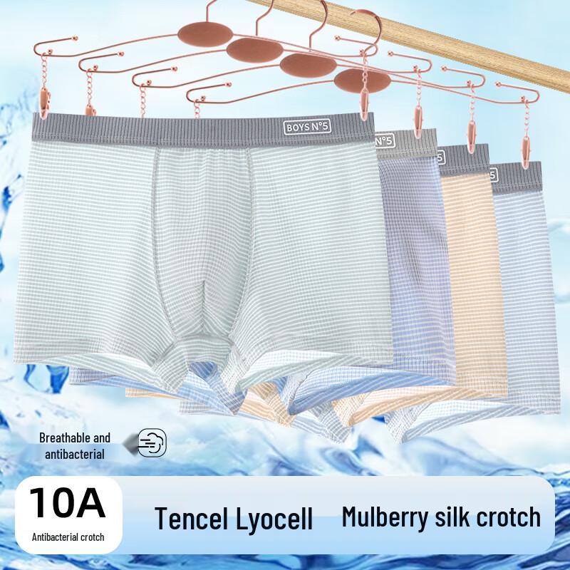 Boys' Modal Boxer Briefs with Silk Lyocell Crotch (4-Pack)