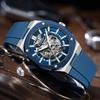 CURREN Men Automatic Mechanical Original Waterproof Silicone Strap Luminous Business Fashion Clock