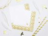 Communion Napkins White Gold Ornament Holy Communion Cross 33X33Cm 20 Pcs