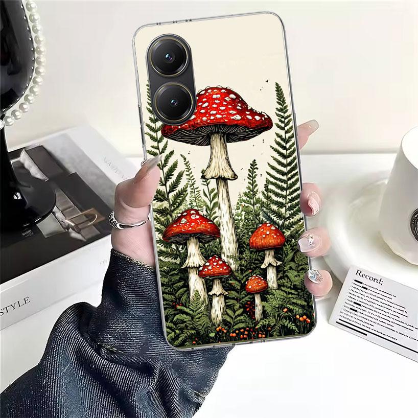 Colorful Mushroom Soft Phone Case For Xiaomi Redmi 15C 15 13C 13 Poco X5 X6 X7 F7 Ultra M7 12C 12 10 10C 9C 9A 9T 9 Fundas Poco