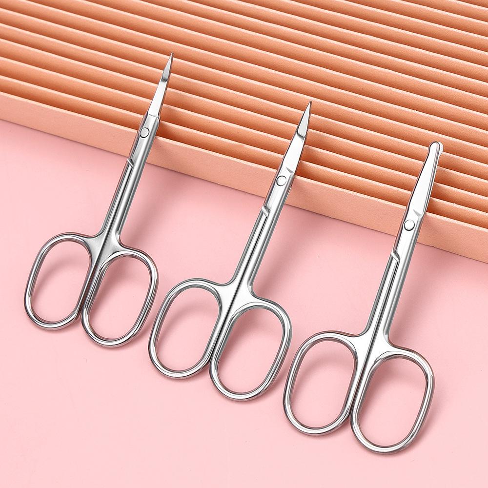 Edelstahl Augenbrauen-Trimm-Schere Männlich und Weiblich Spezifische Spitznasen-Haartrimmer Augenbrauen Nasenhaare Kleine Schere