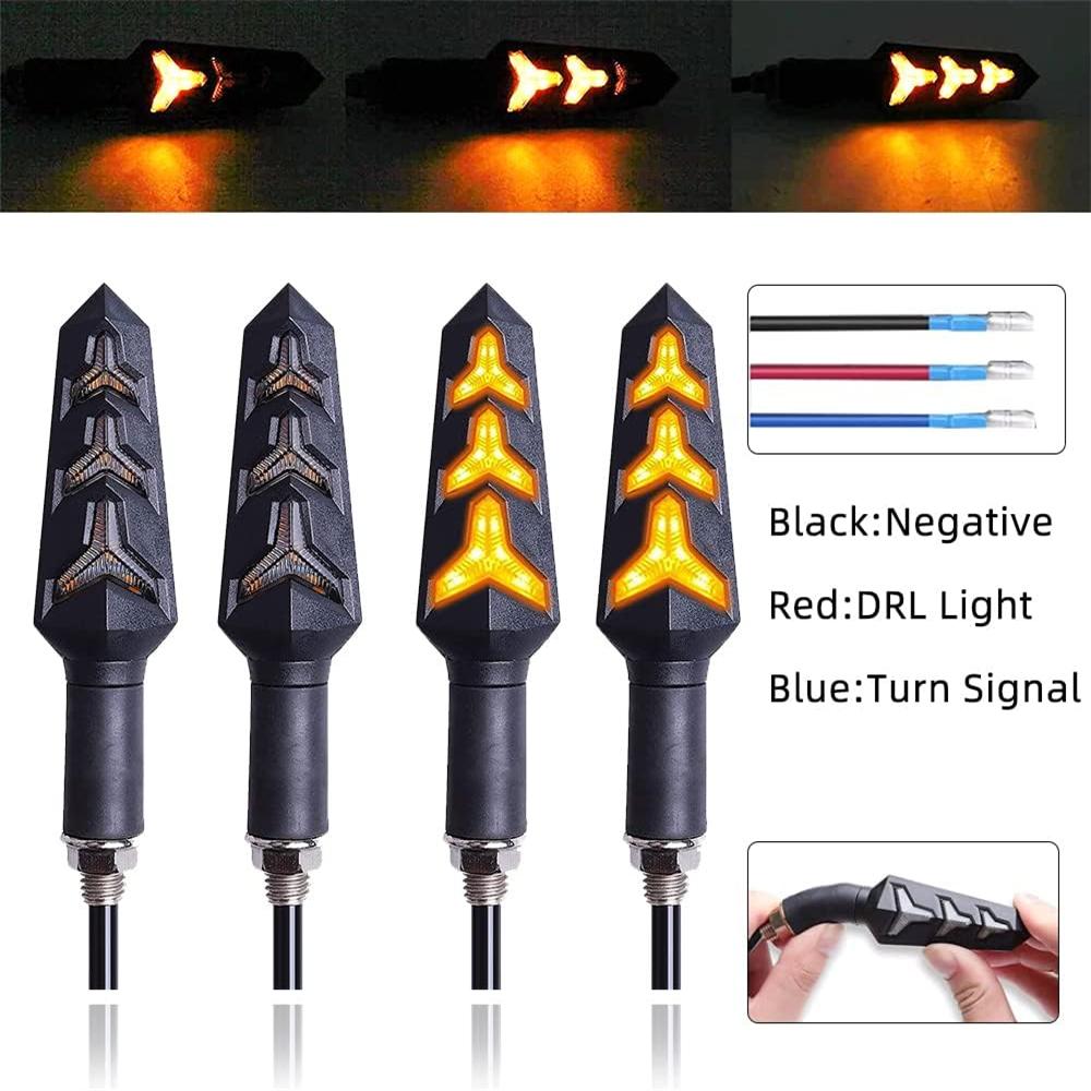 4 шт. светодиодные указатели поворота для мотоцикла — фото 3